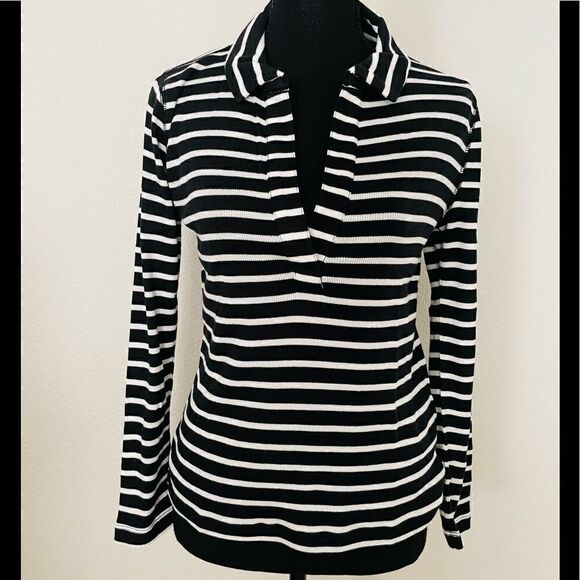 NWT J.Crew Ribbed Polo T-Shirt - Picture 1 of 9